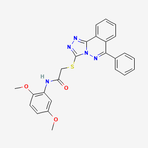 molecular formula C25H21N5O3S B2721915 N-(2,5-二甲氧基苯基)-2-[(6-苯基[1,2,4]三唑并[3,4-a]菲啉-3-基)硫醚基]乙酰胺 CAS No. 898412-44-7