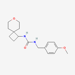 molecular formula C17H24N2O3 B2721917 1-(4-Methoxybenzyl)-3-(7-oxaspiro[3.5]nonan-1-yl)urea CAS No. 2309538-91-6