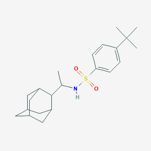 molecular formula C22H33NO2S B2721919 N-[1-(2-金刚烷基)乙基]-4-叔丁基苯磺酰胺 CAS No. 477483-17-3