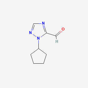 molecular formula C8H11N3O B2721922 1-Cyclopentyl-1H-1,2,4-triazole-5-carbaldehyde CAS No. 1823421-59-5