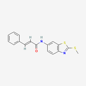molecular formula C17H14N2OS2 B2721923 N-(2-(methylthio)benzo[d]thiazol-6-yl)cinnamamide CAS No. 1321702-73-1