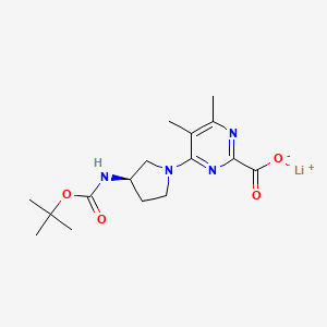 Lithium;4,5-dimethyl-6-[(3R)-3-[(2-methylpropan-2-yl)oxycarbonylamino]pyrrolidin-1-yl]pyrimidine-2-carboxylate