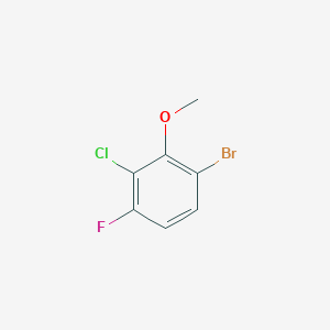 molecular formula C7H5BrClFO B2721931 1-溴-3-氯-4-氟-2-甲氧基苯 CAS No. 1784628-47-2