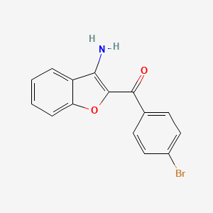 molecular formula C15H10BrNO2 B2721937 (3-Amino-1-benzofuran-2-yl)(4-bromophenyl)methanone CAS No. 49615-94-3