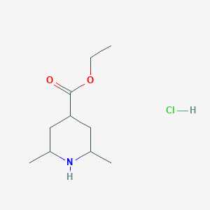 molecular formula C10H20ClNO2 B2721938 盐酸乙酸2,6-二甲基哌啶-4-甲酸酯 CAS No. 91016-89-6