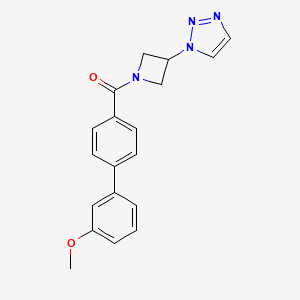 (3-(1H-1,2,3-triazol-1-yl)azetidin-1-yl)(3'-methoxy-[1,1'-biphenyl]-4-yl)methanone