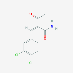 molecular formula C11H9Cl2NO2 B2721954 (2Z)-2-[(3,4-Dichlorophenyl)methylidene]-3-oxobutanamide CAS No. 393125-33-2