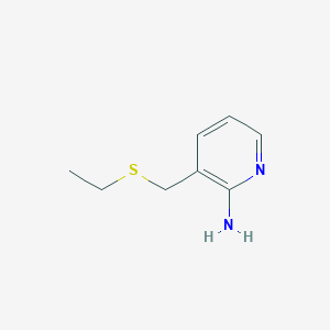 molecular formula C8H12N2S B2721957 3-[(乙基硫基)甲基]吡啶-2-胺 CAS No. 1247579-87-8