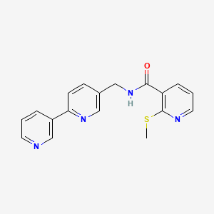 molecular formula C18H16N4OS B2721964 N-([2,3'-联吡啶]-5-基甲基)-2-(甲硫基)烟酰胺 CAS No. 2034478-41-4