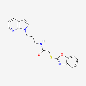 N-(3-(1H-pyrrolo[2,3-b]pyridin-1-yl)propyl)-2-(benzo[d]oxazol-2-ylthio)acetamide