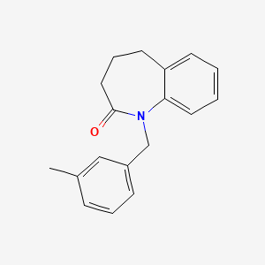 1-(3-methylbenzyl)-1,3,4,5-tetrahydro-2H-1-benzazepin-2-one