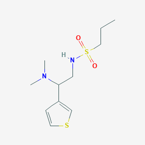 N-(2-(dimethylamino)-2-(thiophen-3-yl)ethyl)propane-1-sulfonamide