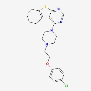 4-{4-[2-(4-Chlorophenoxy)ethyl]piperazin-1-yl}-5,6,7,8-tetrahydro[1]benzothieno[2,3-d]pyrimidine