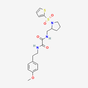 N1-(4-methoxyphenethyl)-N2-((1-(thiophen-2-ylsulfonyl)pyrrolidin-2-yl)methyl)oxalamide