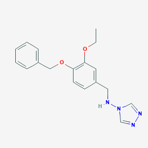 molecular formula C18H20N4O2 B272199 N-[4-(benzyloxy)-3-ethoxybenzyl]-4H-1,2,4-triazol-4-amine 