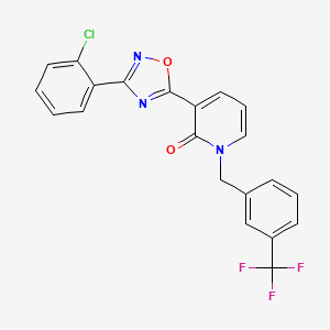 3-(3-(2-chlorophenyl)-1,2,4-oxadiazol-5-yl)-1-(3-(trifluoromethyl)benzyl)pyridin-2(1H)-one