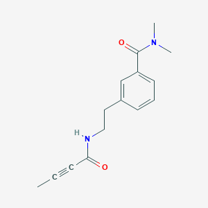 molecular formula C15H18N2O2 B2722000 3-[2-(But-2-ynoylamino)ethyl]-N,N-dimethylbenzamide CAS No. 2411287-91-5