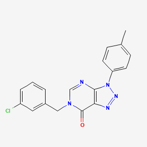 molecular formula C18H14ClN5O B2722001 6-(3-chlorobenzyl)-3-(p-tolyl)-3H-[1,2,3]triazolo[4,5-d]pyrimidin-7(6H)-one CAS No. 863019-41-4