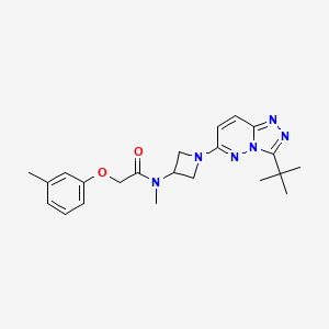 N-(1-(3-(tert-butyl)-[1,2,4]triazolo[4,3-b]pyridazin-6-yl)azetidin-3-yl)-N-methyl-2-(m-tolyloxy)acetamide