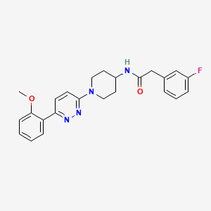 2-(3-fluorophenyl)-N-{1-[6-(2-methoxyphenyl)pyridazin-3-yl]piperidin-4-yl}acetamide