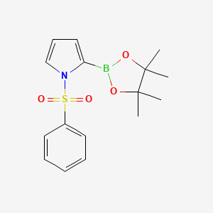 molecular formula C16H20BNO4S B2722014 1-(Benzenesulfonyl)pyrrole-2-boronic acid, pinacol ester CAS No. 2377605-95-1