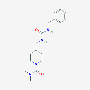 molecular formula C17H26N4O2 B2722017 4-((3-benzylureido)methyl)-N,N-dimethylpiperidine-1-carboxamide CAS No. 2034358-62-6