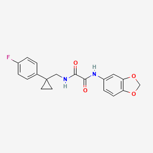 N1-(benzo[d][1,3]dioxol-5-yl)-N2-((1-(4-fluorophenyl)cyclopropyl)methyl)oxalamide