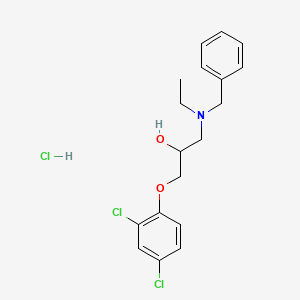 molecular formula C18H22Cl3NO2 B2722028 1-(Benzyl(ethyl)amino)-3-(2,4-dichlorophenoxy)propan-2-ol hydrochloride CAS No. 1216386-93-4