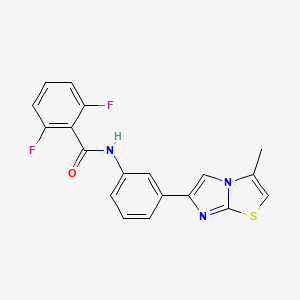2,6-difluoro-N-[3-(3-methylimidazo[2,1-b][1,3]thiazol-6-yl)phenyl]benzamide
