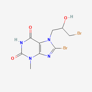 8-bromo-7-(3-bromo-2-hydroxypropyl)-3-methyl-2,3,6,7-tetrahydro-1H-purine-2,6-dione
