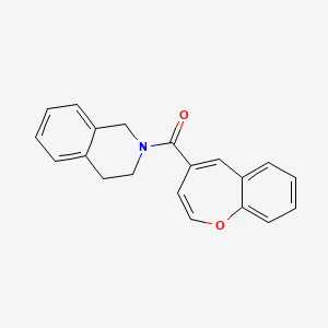 molecular formula C20H17NO2 B2722042 1-benzoxepin-4-yl(3,4-dihydroisoquinolin-2(1H)-yl)methanone CAS No. 950379-91-6