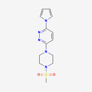 3-(4-(methylsulfonyl)piperazin-1-yl)-6-(1H-pyrrol-1-yl)pyridazine