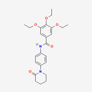 molecular formula C24H30N2O5 B2722049 3,4,5-三乙氧基-N-[4-(2-氧代哌啶-1-基)苯基]苯甲酰胺 CAS No. 942013-41-4
