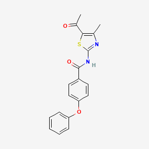 molecular formula C19H16N2O3S B2722050 N-(5-acetyl-4-methyl-1,3-thiazol-2-yl)-4-phenoxybenzamide CAS No. 313274-60-1