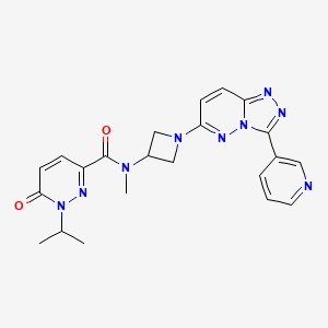 N-Methyl-6-oxo-1-propan-2-yl-N-[1-(3-pyridin-3-yl-[1,2,4]triazolo[4,3-b]pyridazin-6-yl)azetidin-3-yl]pyridazine-3-carboxamide