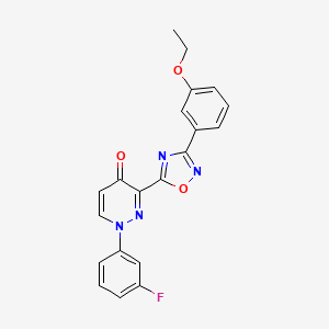 molecular formula C20H15FN4O3 B2722069 3-(3-(3-ethoxyphenyl)-1,2,4-oxadiazol-5-yl)-1-(3-fluorophenyl)pyridazin-4(1H)-one CAS No. 1113122-96-5