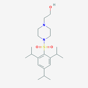 molecular formula C21H36N2O3S B272207 2-{4-[(2,4,6-Triisopropylphenyl)sulfonyl]-1-piperazinyl}ethanol 