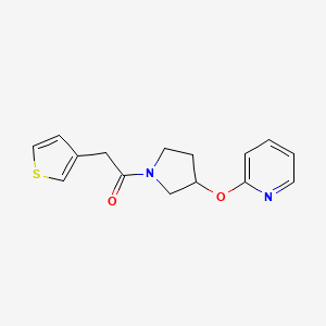 1-(3-(Pyridin-2-yloxy)pyrrolidin-1-yl)-2-(thiophen-3-yl)ethanone