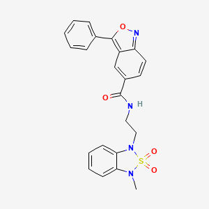 N-(2-(3-methyl-2,2-dioxidobenzo[c][1,2,5]thiadiazol-1(3H)-yl)ethyl)-3-phenylbenzo[c]isoxazole-5-carboxamide