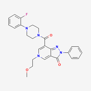 7-(4-(2-fluorophenyl)piperazine-1-carbonyl)-5-(2-methoxyethyl)-2-phenyl-2H-pyrazolo[4,3-c]pyridin-3(5H)-one