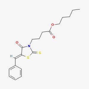 (Z)-pentyl 4-(5-benzylidene-4-oxo-2-thioxothiazolidin-3-yl)butanoate