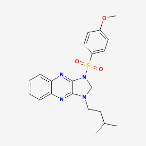 1-isopentyl-3-((4-methoxyphenyl)sulfonyl)-2,3-dihydro-1H-imidazo[4,5-b]quinoxaline