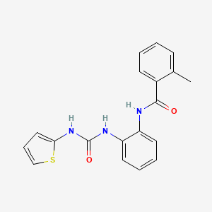 molecular formula C19H17N3O2S B2722089 2-methyl-N-(2-(3-(thiophen-2-yl)ureido)phenyl)benzamide CAS No. 1207054-36-1