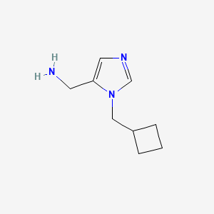 molecular formula C9H15N3 B2722103 [1-(环丁基甲基)-1H-咪唑-5-基]甲胺 CAS No. 1464792-98-0