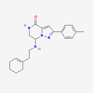 7-[(2-cyclohex-1-en-1-ylethyl)amino]-2-(4-methylphenyl)-6,7-dihydropyrazolo[1,5-a]pyrazin-4(5H)-one