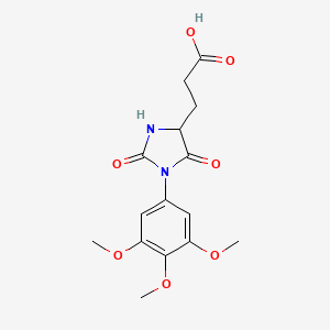 3-[2,5-Dioxo-1-(3,4,5-trimethoxyphenyl)imidazolidin-4-yl]propanoic acid