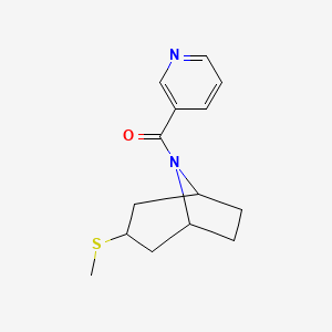 ((1R,5S)-3-(methylthio)-8-azabicyclo[3.2.1]octan-8-yl)(pyridin-3-yl)methanone