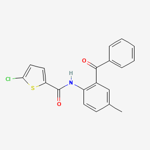 N-(2-benzoyl-4-methylphenyl)-5-chlorothiophene-2-carboxamide