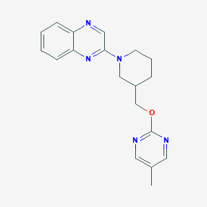 2-[3-[(5-Methylpyrimidin-2-yl)oxymethyl]piperidin-1-yl]quinoxaline