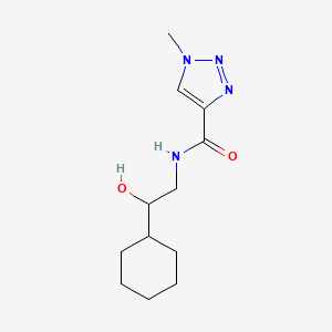 molecular formula C12H20N4O2 B2722168 N-(2-环己基-2-羟基乙基)-1-甲基-1H-1,2,3-三唑-4-甲酰胺 CAS No. 1788542-15-3